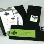Black & bright green Pocketfold Invitation - EnvelopMe.com