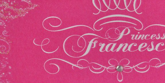 Glittered Pink Princess Birthday Invitation - EnvelopMe.com