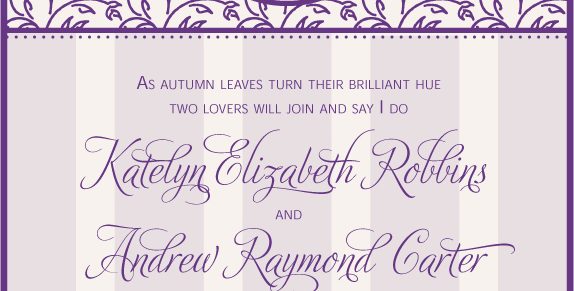 Patterned Wedding Invitation - www.envelopme.com