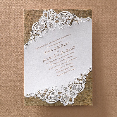 TRENDING: Rustic Battenburg Lace Invitation - EnvelopMe.com