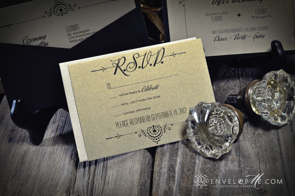 Custom Pocket Card Wedding Invitation